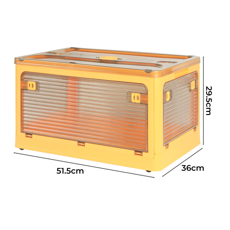 Stacked Storage Box Stackable Container - White/Yellow