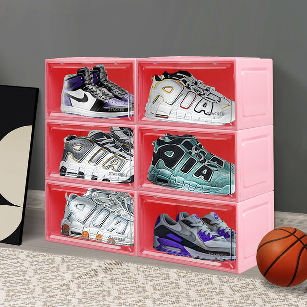 Stacked Magnetic Sneaker Display Case Coloured  - Buy Bulk (6pcs)