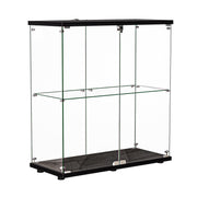 Stacked Glass Display Cabinet Collections Storage 2 Tier Shelf 2 door With Lock