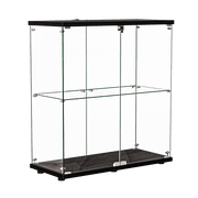 Stacked Glass Display Cabinet Collections Storage 2 Tier Shelf 2 door With Lock