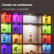 3X RGB LED Under Cabinet Puck Lights Remote Control Kitchen Closet Display Lamp