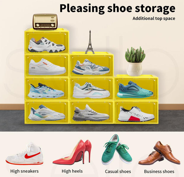 Stacked Sneaker Display Case - Yellow