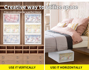 Plastic Storage Drawers Stackable Containers Box Wardrobe Clothes Organiser - Large