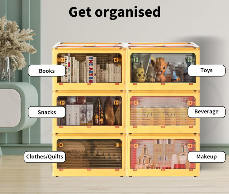 Storage Containers Front Stackable Plastic Storage Containers 28L–124L Front Opening - STACKED ...