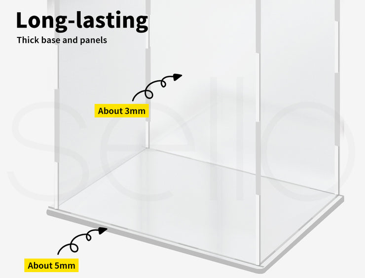 400% Bearbrick Display Show Case Acrylic Storage Box with Clear Base