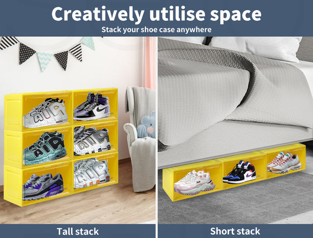 Stacked Sneaker Display Case - Yellow