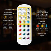 3X RGB LED Under Cabinet Puck Lights Remote Control Kitchen Closet Display Lamp