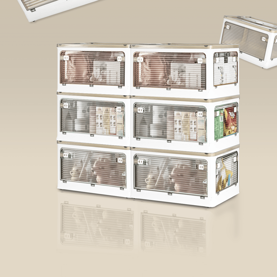 Stackable Plastic Storage Containers 28L–124L Front Opening - STACKED ...