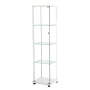 Stacked White Glass Display Cabinet