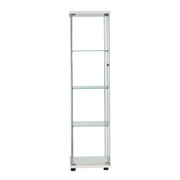 Stacked White Glass Display Cabinet