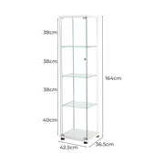 Stacked White Glass Display Cabinet