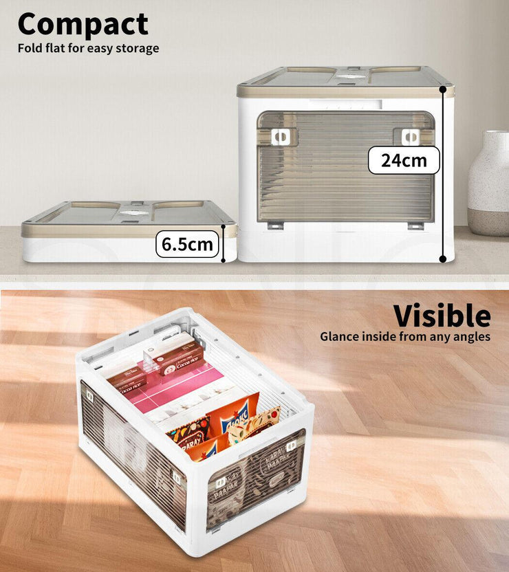 Stackable Plastic Storage Containers 28L–124L Front Opening - STACKED ...
