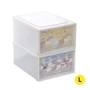 Plastic Storage Drawers Stackable Containers Box Wardrobe Clothes Organiser - Large