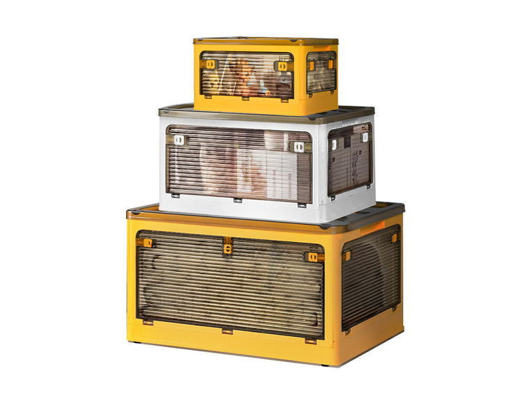 Stackable Front Load Containers Stackable Plastic Storage Containers 28L–124L Front Opening - STACKED ...