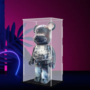 1000% Bearbrick Display Show Case Acrylic Storage Box with Black Base