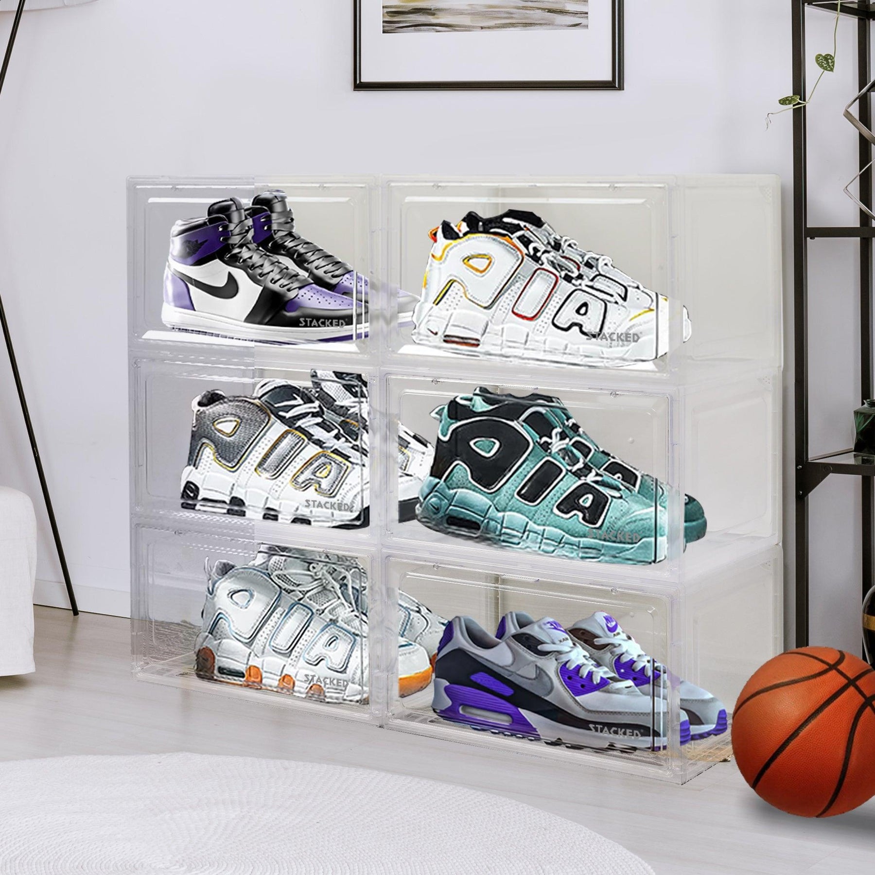 Shoe Display Box Sticker Magnetic Sneaker Display Case - Buy Bulk (6pcs) – STACKED Storage